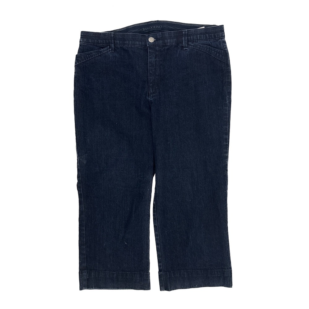 Bandolino‎ Maureen Dark Wash Capri Jeans Womens 12 No Gaping Waistband Cropped